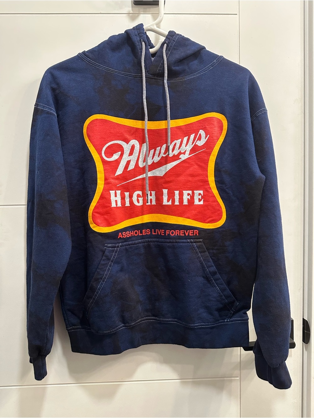 A**holes Live Forever Mens Small Always High Life Graphic Hoodie NWOT